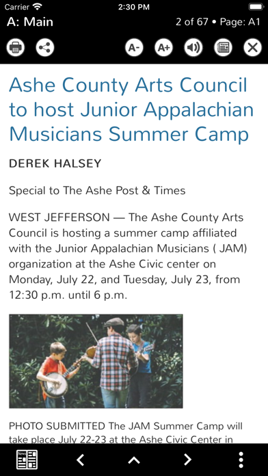 Ashe Post & Times Screenshot