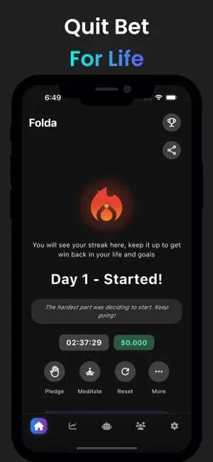 Folda: Quit Bet Now screenshot 1