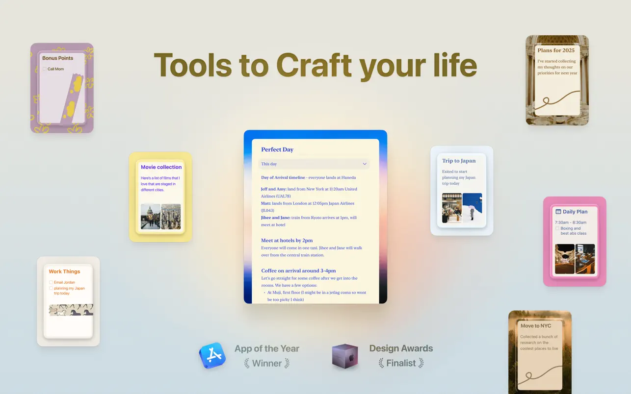 Official Craft App Store screenshot showing the Mac document workspace.