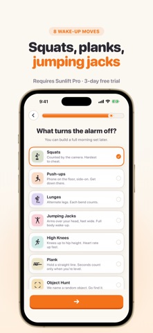 Sunlift: Squat to Stop Alarm screenshot 2