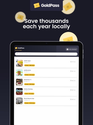 GoldPass - Including PerksPass iPad screenshot