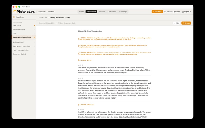 Plotnotes screenshot