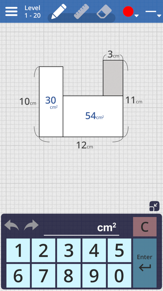 #2. Area Quiz : Geometry Problems (iOS) Podle: Wasabi Applications