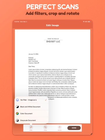 Photos PDF : Scanner Converter iPad screenshot