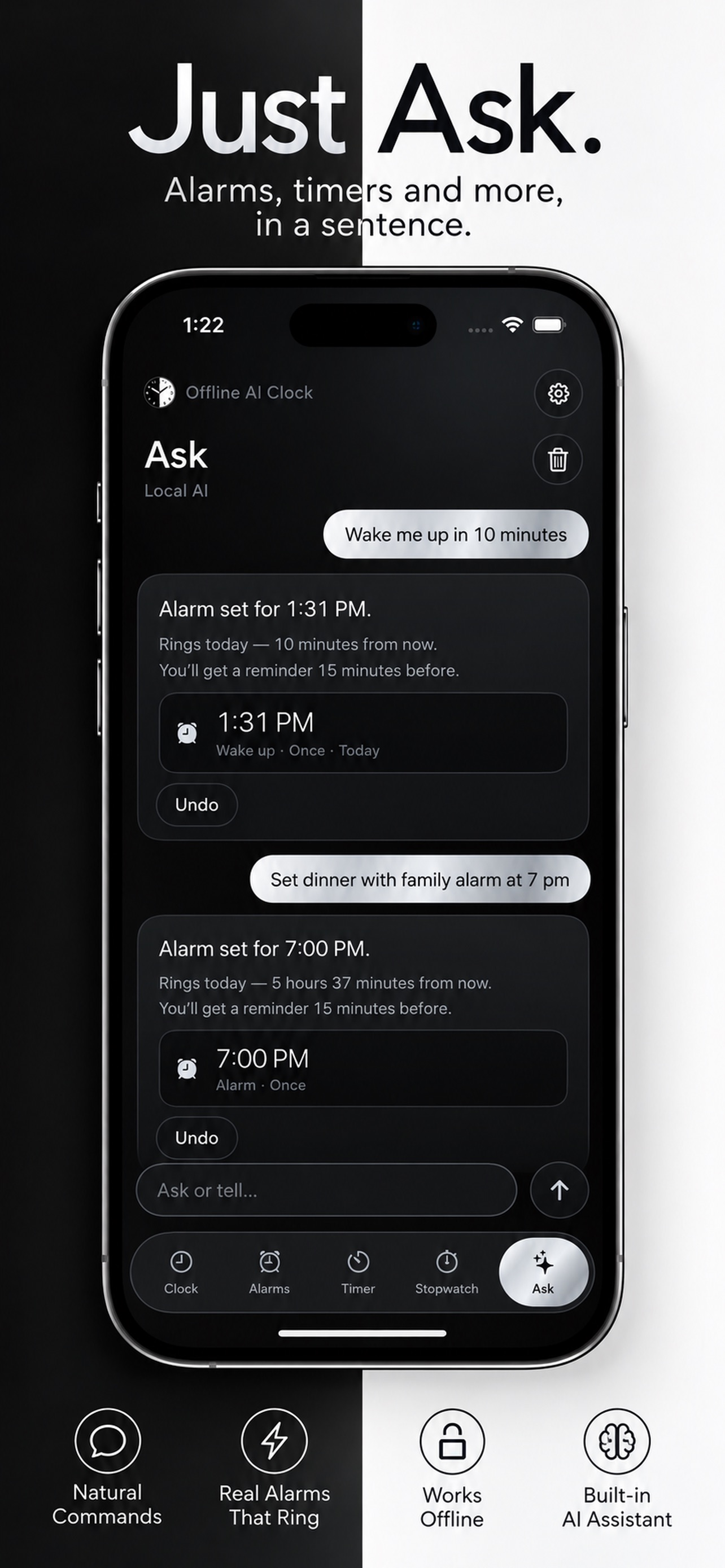 Screenshot 2 of Offline AI Clock