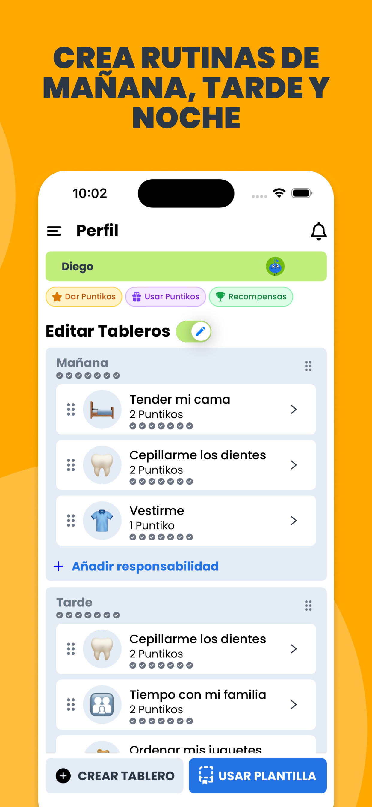 Puntikos: Rutinas Familiares