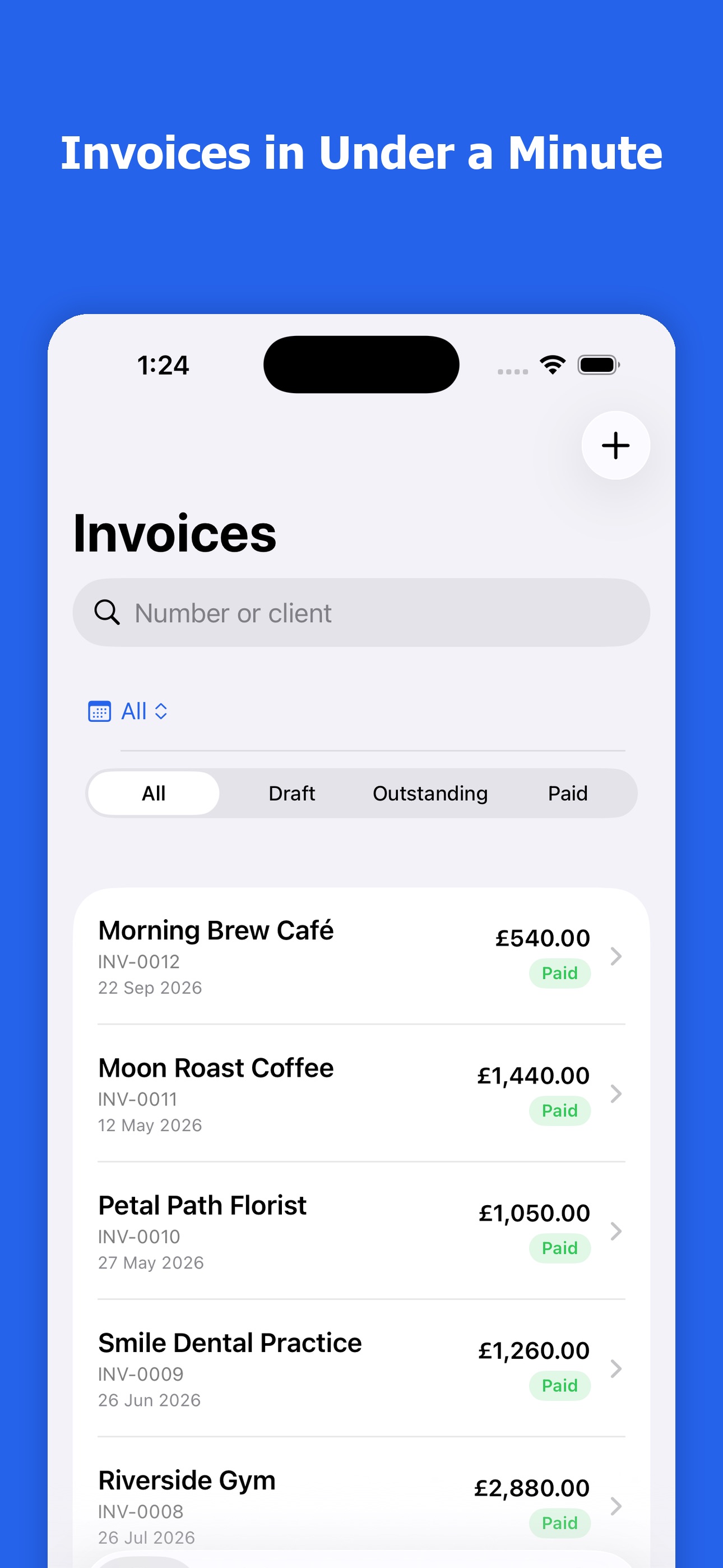 Screenshot 1 of Invoice Maker - Invoice Dash