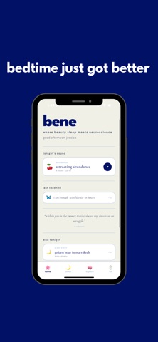 the bene app iPhone screenshot