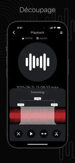 Capture d'écran de Enregistreur Et éditeur Audio sur iPhone 5