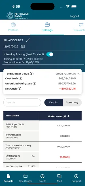 Potomac Bank Wealth GWAccess screenshot 4