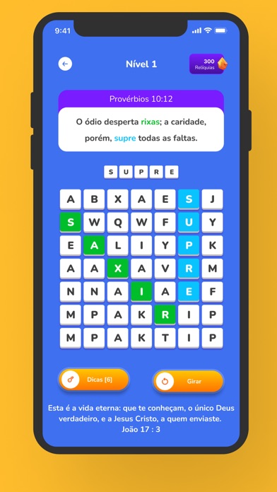 Screenshot #1 pour Caça Palavras Bíblico: Jogo