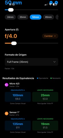 FocalEquivalency screenshot