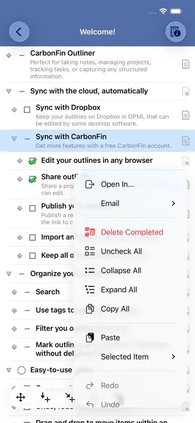 Outliner screenshot 3