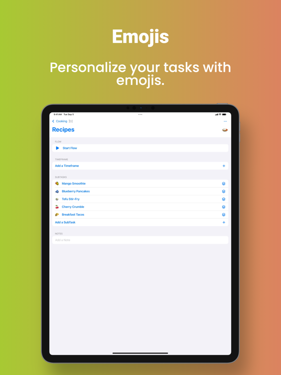SuperTask: The Flow State App iPad screenshot 3 - Productivity app