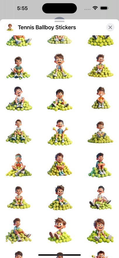Tennis Ballboy Stickers