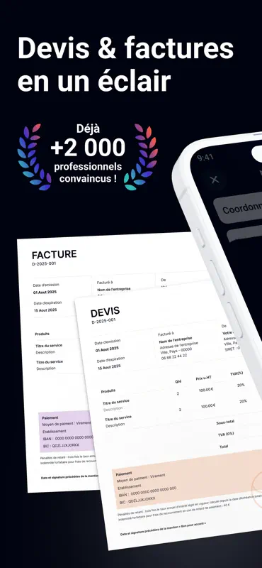 Rappidos - Devis et Facture IA screenshot 1 of 8