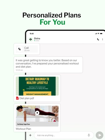 Disha: AI Health Coach iPad screenshot 2