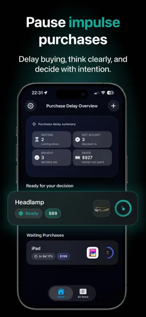 Not Yet: Purchase Delay screenshot 1
