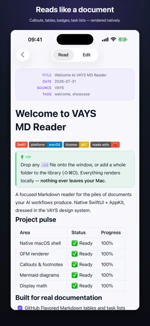 Vays - Markdown reader screenshot 3