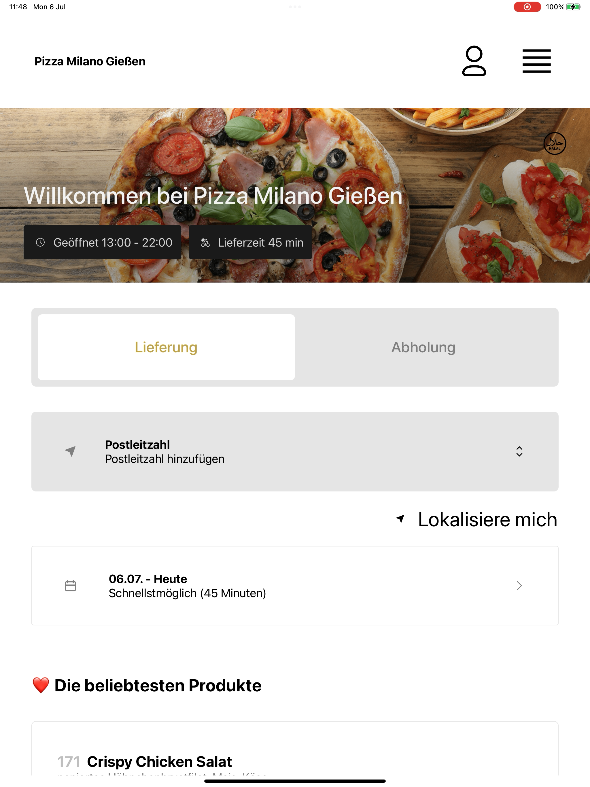 Pizza Milano Gießen