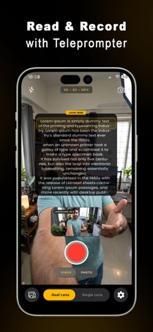 TwinCam: Dual Video Recorder iPhone screenshot