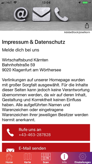 Wirtschaftsbund Kärnten Screenshot