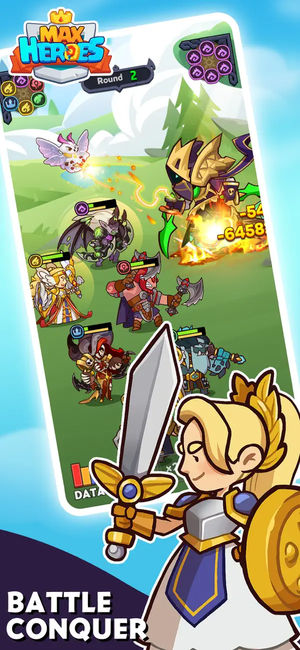 Screenshot #1 pour Maxheroes: Casual Idle RPG