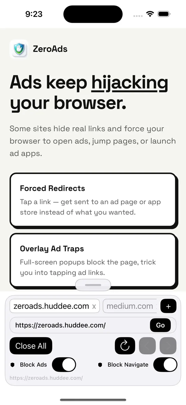 #1. ZeroAds (iOS) Ved: Huy Le