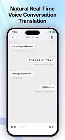 Transora: AI Translate & Voice iPhone screenshot