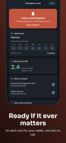 Rangewell: INR & Warfarin Log screenshot