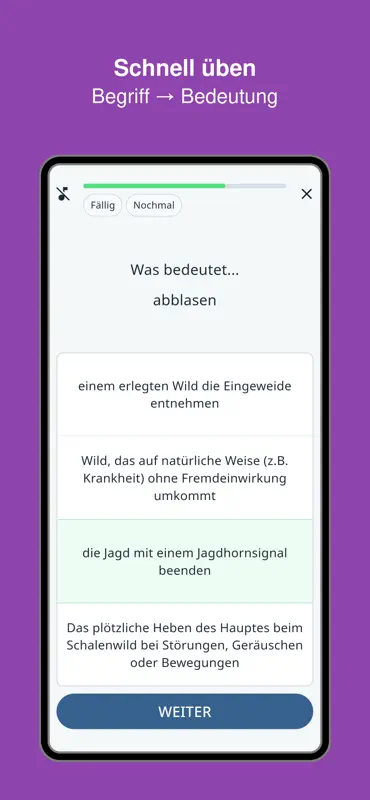 Jägersprache Trainer screenshot 4 of 7