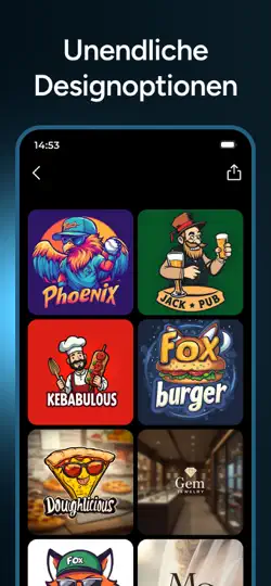 Screenshot von Mark – KI Logo Generator auf dem iPhone 5