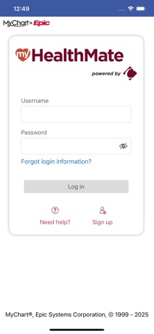 MyHealthMate app screenshot