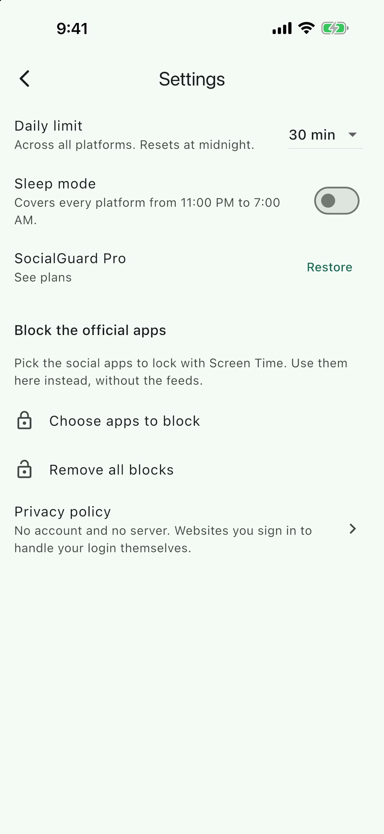 Screenshot 2 of SocialGuard: Block Reels