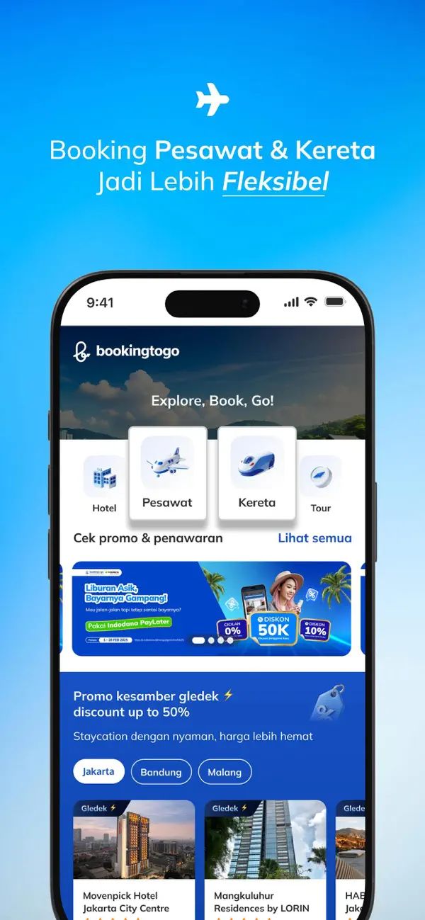 Screenshot #2 pour bookingtogo: Tiket & Hotel