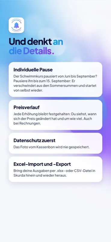 Skurda - Haushaltsbuch Budget screenshot 10 of 10