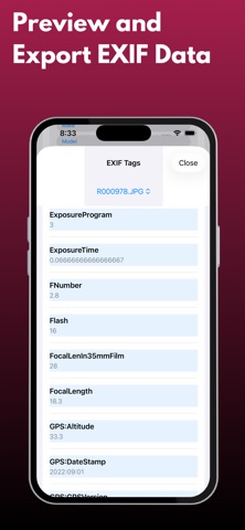 EXIF Extract Screenshot 6 of 6