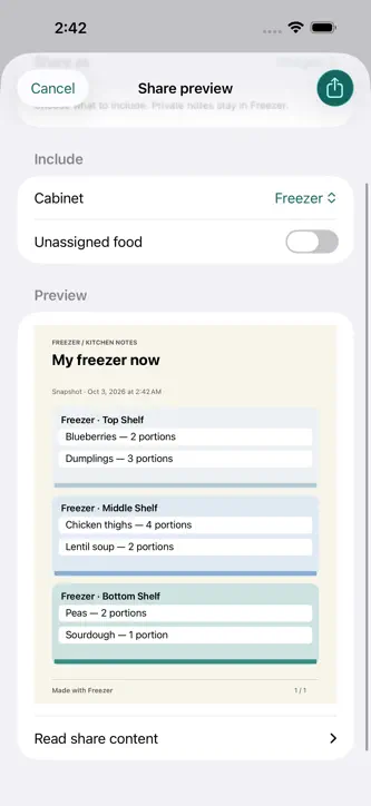 Freezer: Fridge Inventory screenshot 2