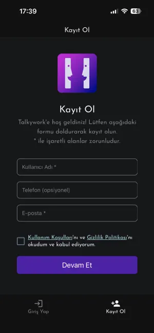 Talkywork iPhone screenshot 5