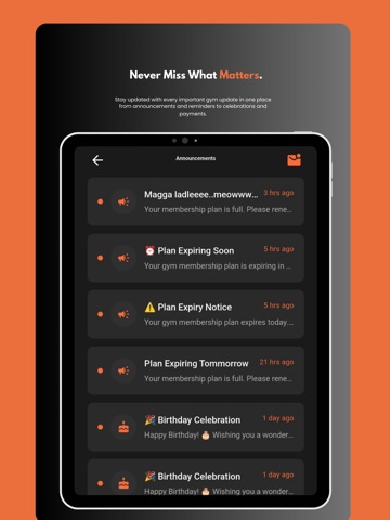 Organised Gym iPad screenshot