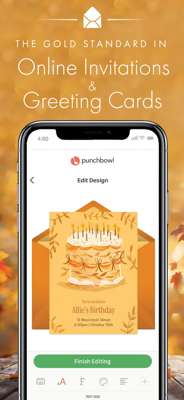 Screenshot #1 pour Punchbowl: Invitations & Cards