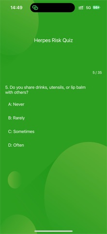 Herpes Quiz for Singles iPhone screenshot