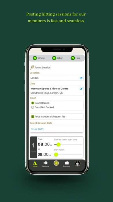 All Court Tennis Club Business Screenshot
