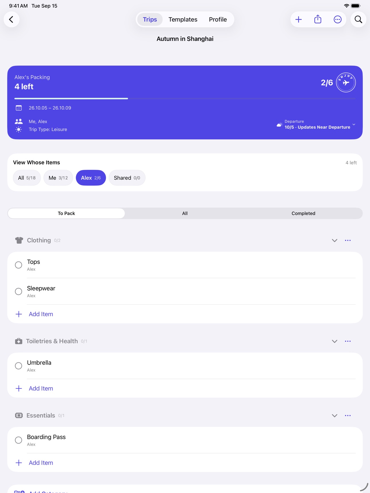 Screenshot 11 of Packly - Packing List
