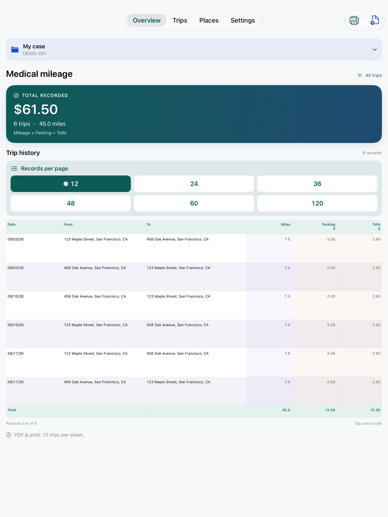 Screenshot 5 of Milerecord