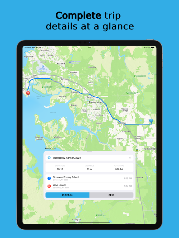 AI Mileage Tracker - DriveLog iPad screenshot 2 - Business app