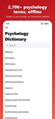 Psychology Dictionary Offline Screenshot 1 of 6