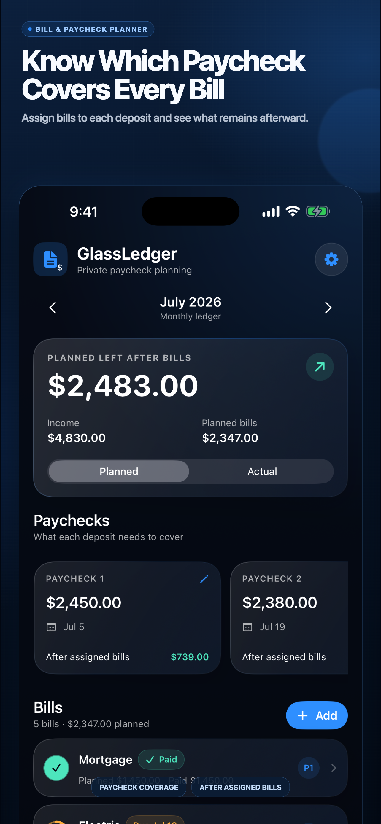 GlassLedger: Bill Organizer screenshot 3