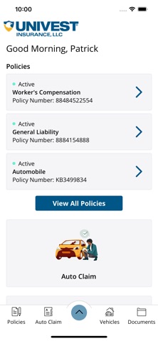Univest Insurance app screenshot 2
