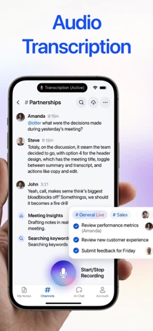 Audio Transcription + iPhone screenshot